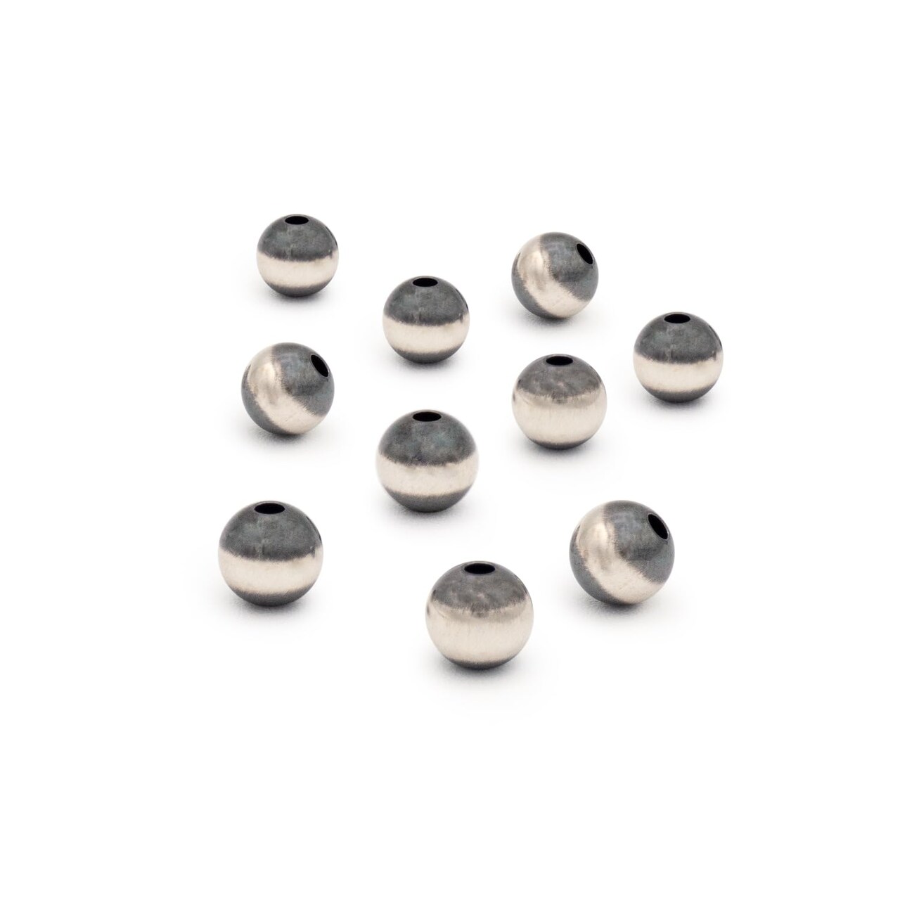 JewelrySupply Sterling Silver Navajo Style Pearl Loose Beads for Crafting and Jewelry Making Bracelets, Necklaces, Earrings, Make Your Own Jewelry